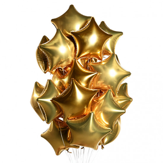 Воздушные шары Воздушные шары Звезды (золото) 25 шт.