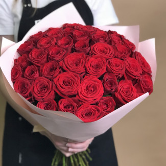 Розы Букет из 41 красной розы (40  см)