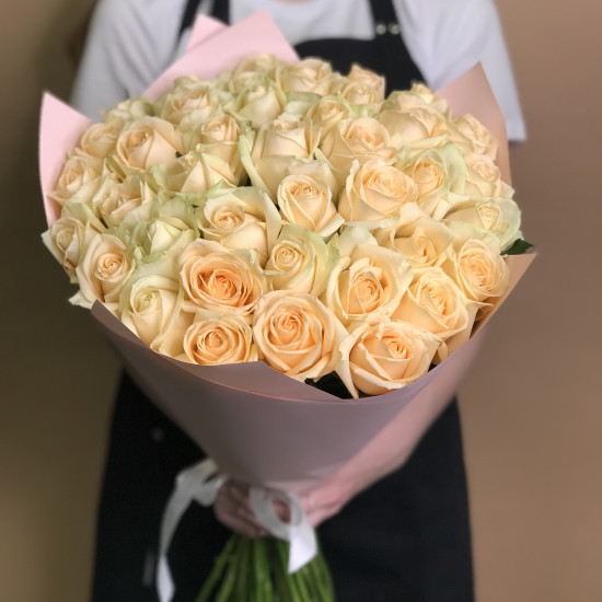 Розы Букет из 41 кремовой розы (60  см)