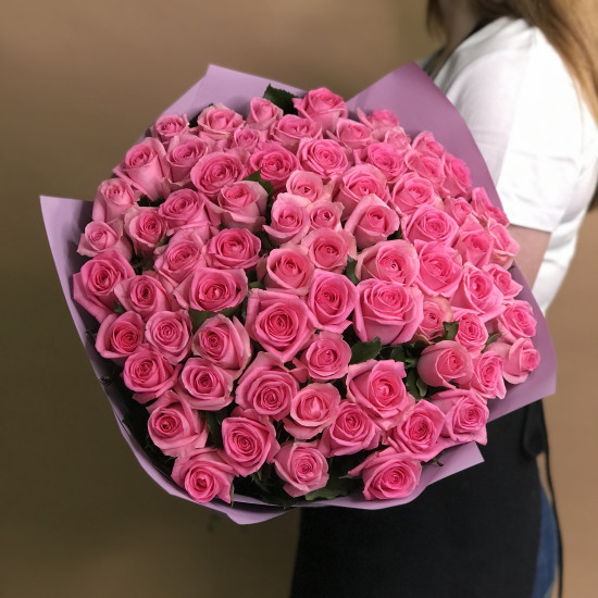 Розы Букет из 71 розовой розы (70 см)